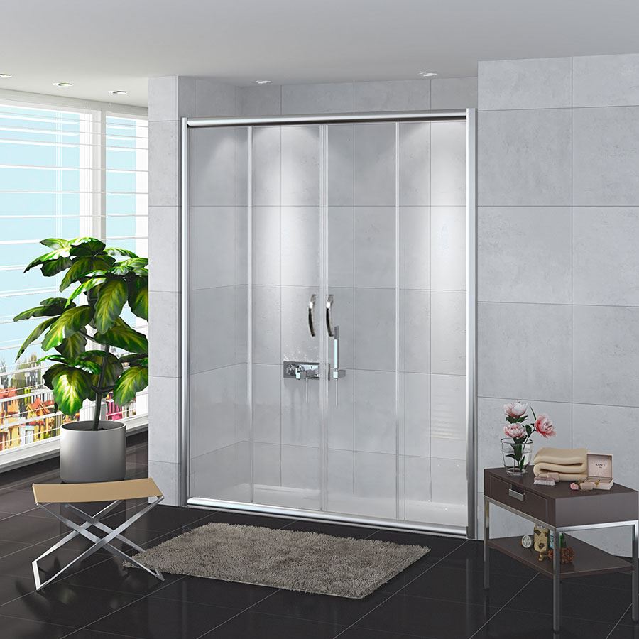 DKK302180 Durul 2 Sabit + 2 Kayar Şəffaf Arakəsmə 180sm