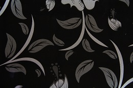 Mdf panel HG Yapon çiçəyi qara 1410