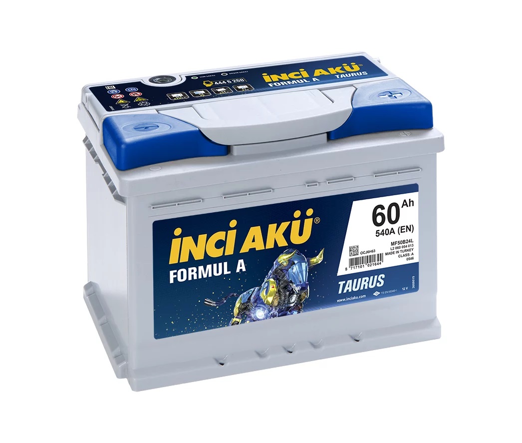 İNCİ AKKUMLYATOR 60AH 12V 490A